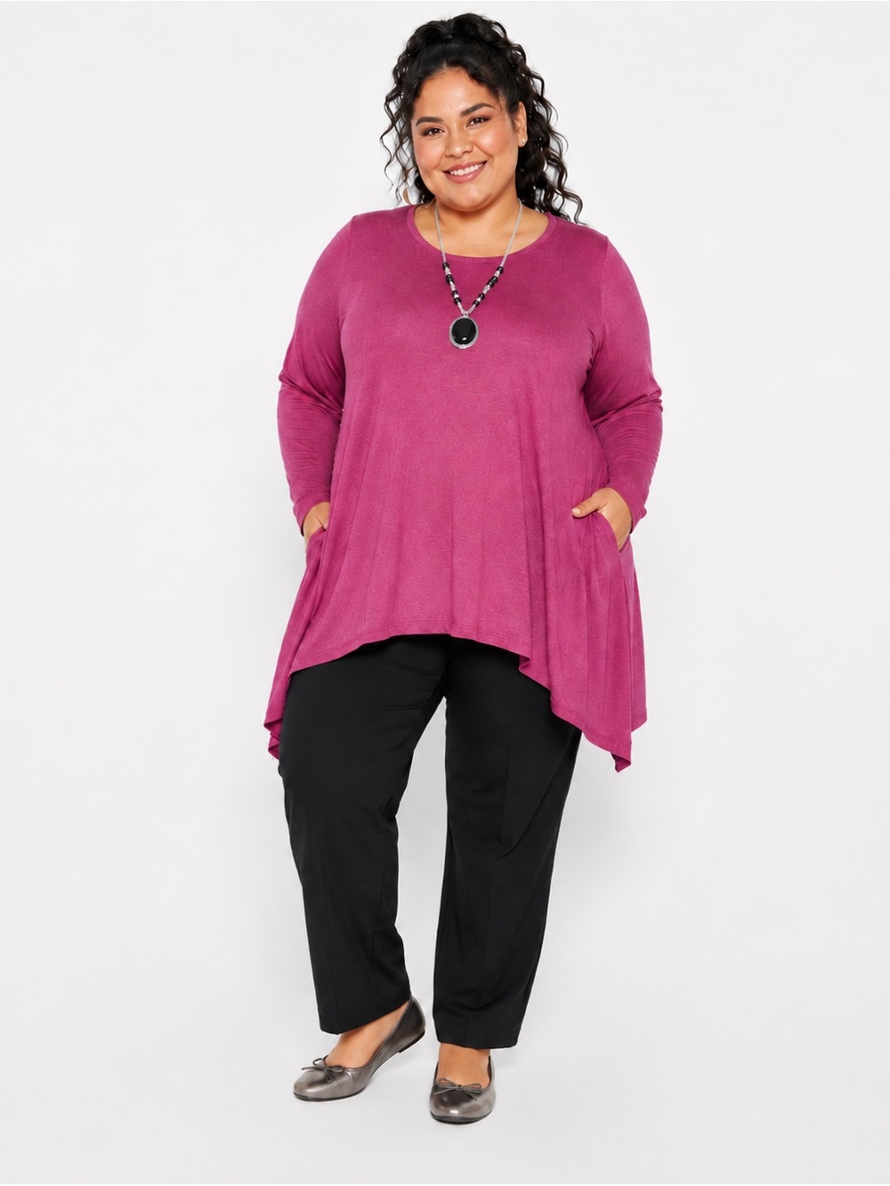 Allie and Rob shark bite hem Blouse